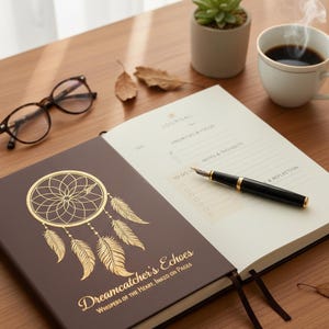 A5 elegant Digital Daily Planner,  Dreamcatcher's Echoes– Journeys Through Time and Thoughts
