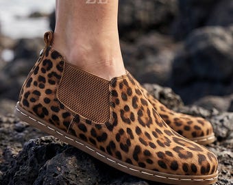 Women Mini Boots Earthing Grounding  Barefoot Organic Leather Handmade