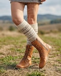 Women Long Earthing  Boots Barefoot OrganicLeather Handmade