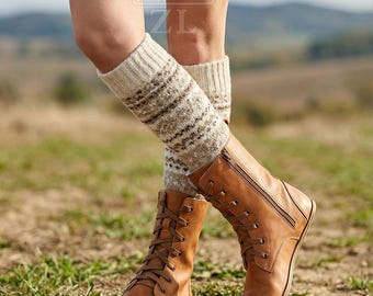 Women Long Earthing  Boots Barefoot OrganicLeather Handmade