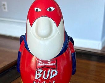 Rare Vintage 1989 Budman Beer Stein - Budweiser Superhero Collector's Edition