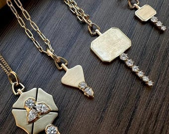 Without Chain Only Dangle Charm Pendant, Round Cut Moissanite Diamond Key Charm Pendant, Pear, Multicut Diamond Pendant, 925 Sterling Silver