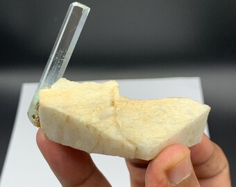 aquamarine with feldspar