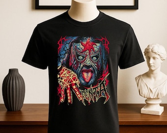 Lucha Libre Penta Nightmare Wrestling Style Graphic Tee Shirt