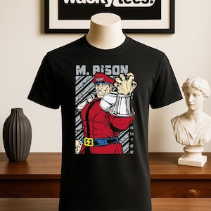 Street Fighter M. Bison Thailand Marital Arts Gaming Graphic Tee Shirt