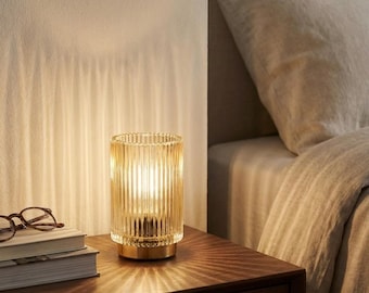 Bezprzewodowa szklana lampa stołowa – akumulatorowa lampka nocna LED Ambient