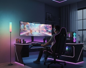 Inteligentna lampa narożna RGB z aplikacją i pilotem