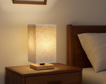 Minimalistyczna lniana lampka nocna – ciepła biała lampka nocna