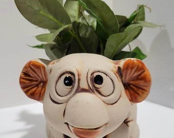 Vintage Figural Koala Bear with  Sneakers Shelf Sitting Planter Taiwan Made