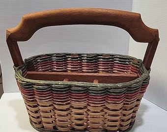Foxcreek Basket Co. Porta posate con manico, prodotto negli Stati Uniti, qualità rosso-verde, salmone
