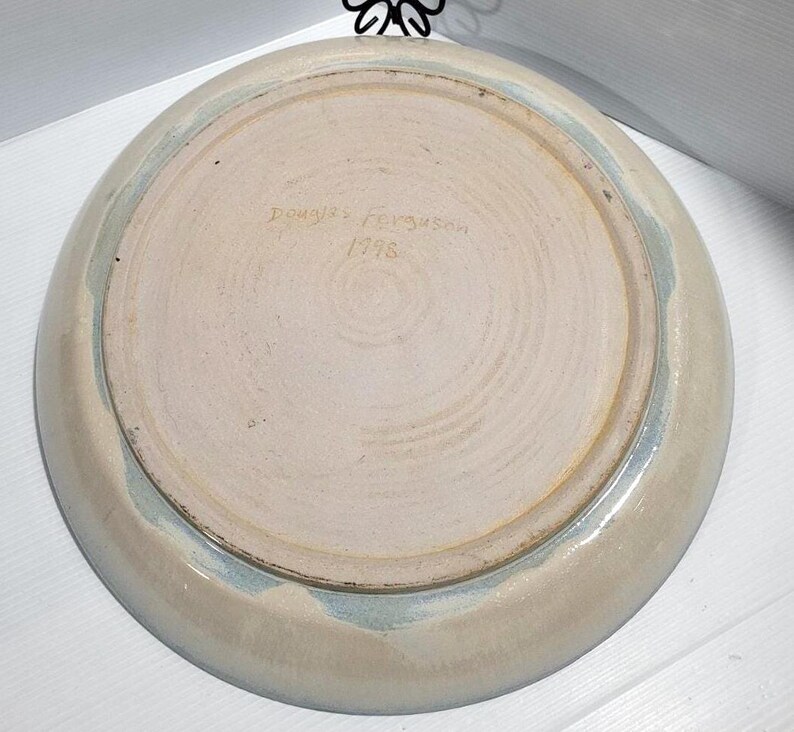 Pigeon Forge Pottery Douglas Ferguson 1998 13.5" Ceramic Platter or Centerpiece image 15