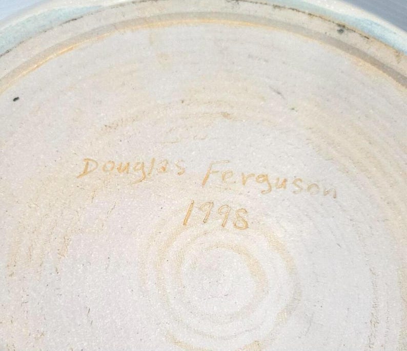 Pigeon Forge Pottery Douglas Ferguson 1998 13.5" Ceramic Platter or Centerpiece image 14