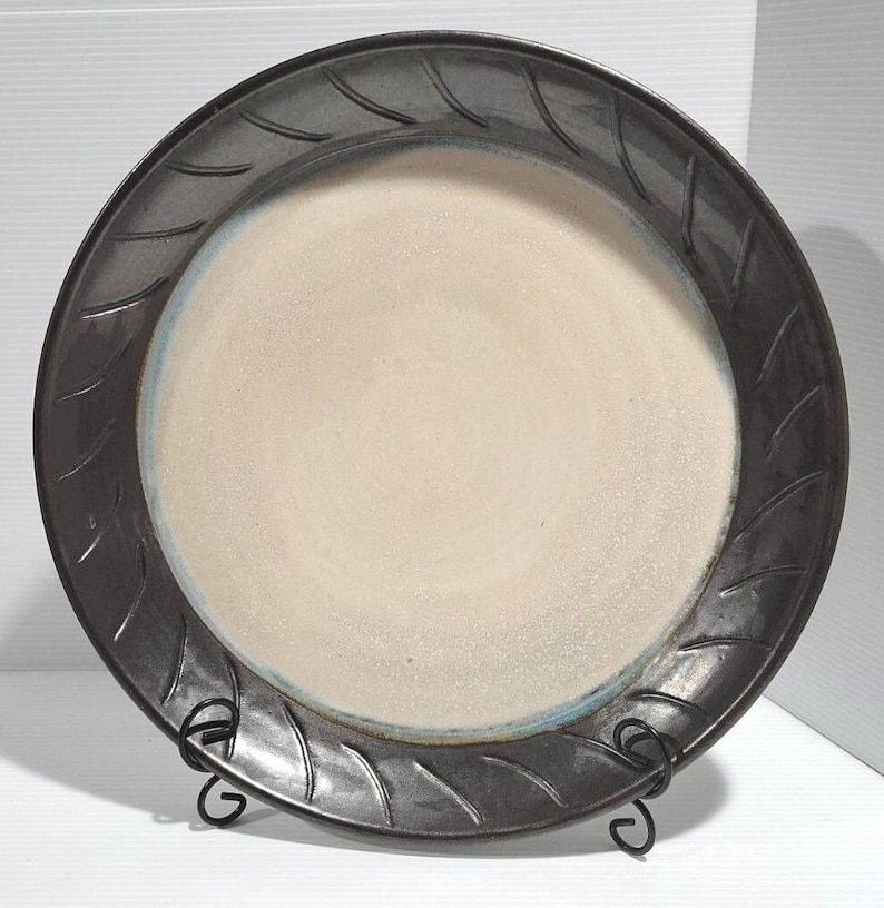 Pigeon Forge Pottery Douglas Ferguson 1998 13.5" Ceramic Platter or Centerpiece image 1