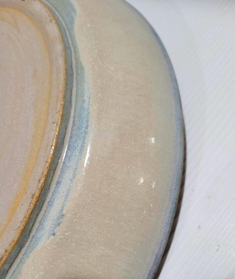 Pigeon Forge Pottery Douglas Ferguson 1998 13.5" Ceramic Platter or Centerpiece image 13