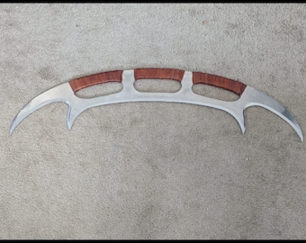 Handmade Star Trek Bat'leth Klingon Bat'leth with cow leather cover