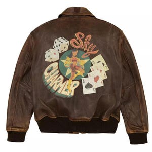 Avirex Sky Charmer New Vintage A2 Brown Leather Jacket