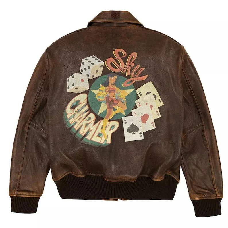 Avirex Sky Charmer New Vintage A2 Brown Leather Jacket