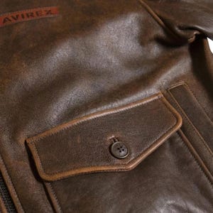 Avirex Sky Charmer New Vintage A2 Brown Leather Jacket