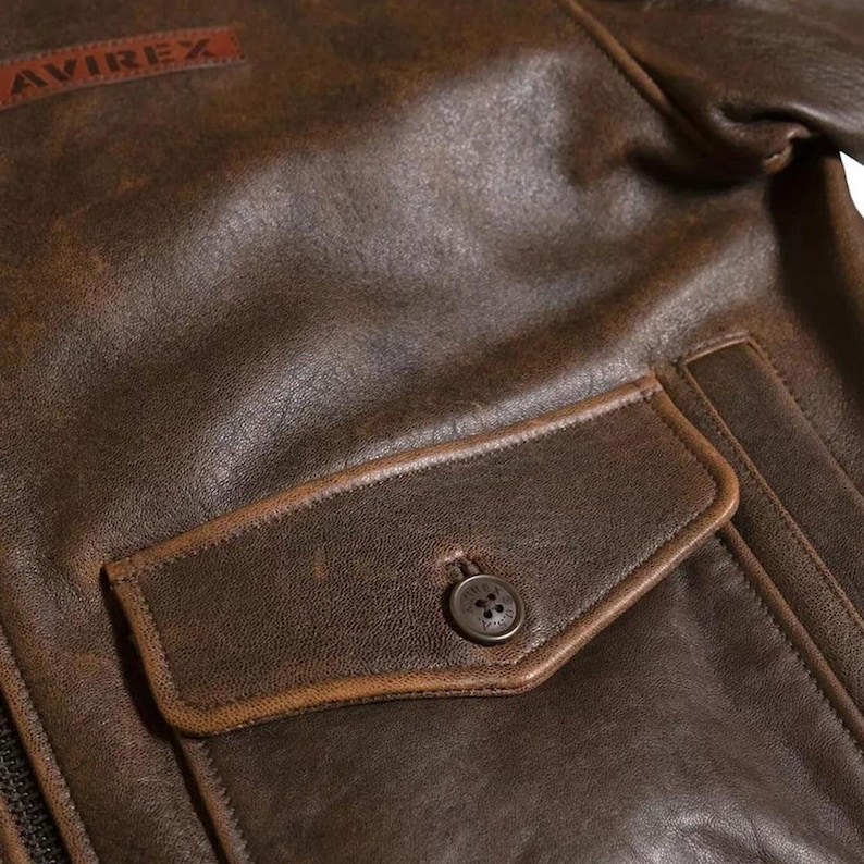 Avirex Sky Charmer New Vintage A2 Brown Leather Jacket