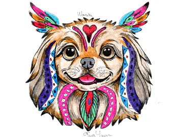 Custom Pet Portrait | Handmade Original | Coco Inspired | Remembrance tribute