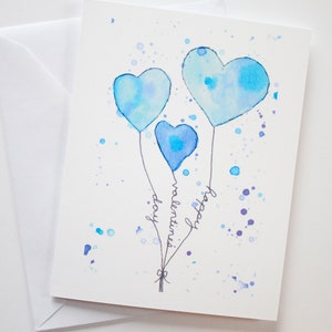Homemade Cards, Valentines Card, Watercolor Cards, Cute Stationary, Valentines Gift, Valentines Day Gift For Her, Greeting Card, Cute Cards