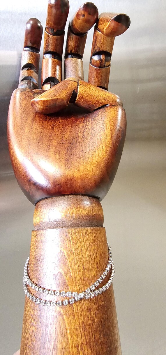 double strand clear rhinestone braclet - image 3