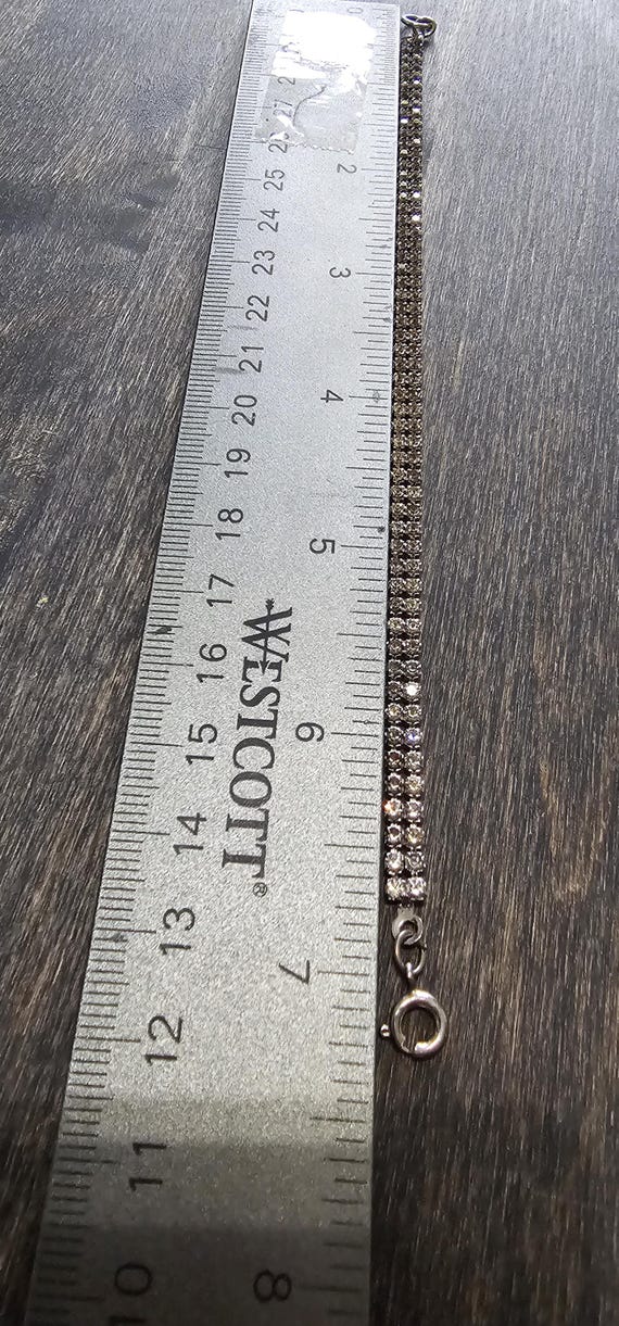 double strand clear rhinestone braclet - image 4