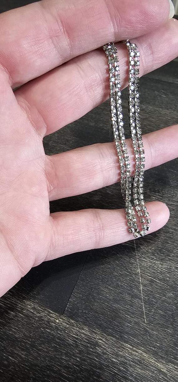 double strand clear rhinestone braclet - image 2