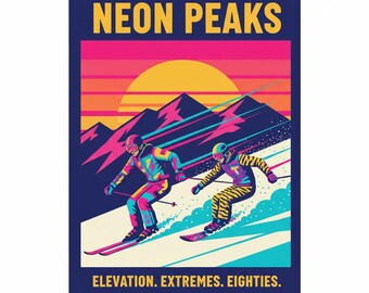 Retro Ski 80s Poster Artwork