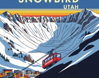 Utah Ski Resort Artwork in Digital Form