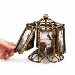 Vintage Rotating Music Carousel Photo Frame, Musical Picture, Retro Home Decor, Personalized Gift, Wedding, Anniversary, Birthday present