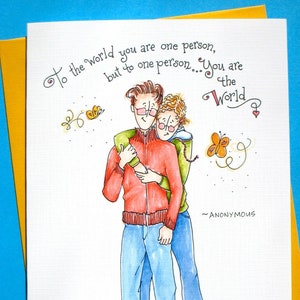 Love Quote Anniversary Card Hiking Couple Valentines Day Card Romantic Card Outdoorsy Couple image 1