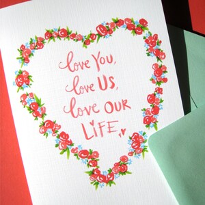 Romantic Anniversary Card - Valentine Card - I Love You Card - For Wife, Husband Card - Love You, Love Us