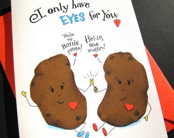 Funny Pun Card - Potato Pun - Pun I Love You Card - Funny Anniversary, Valentine - I Only Have Eyes