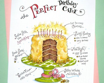 Funny Birthday Card - Birthday Cake Card - Girlfriend Birthday - Birthday Card Friend - Birthday for Her - Perfect Birthday
