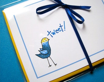 Bird Note Cards - Hello Cards - Bird Stationery - Thank You Notes