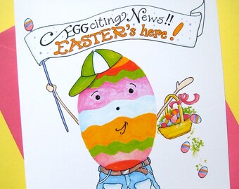 Easter Egg Card - Happy Easter Card - Easter Pun - Cute Easter Card