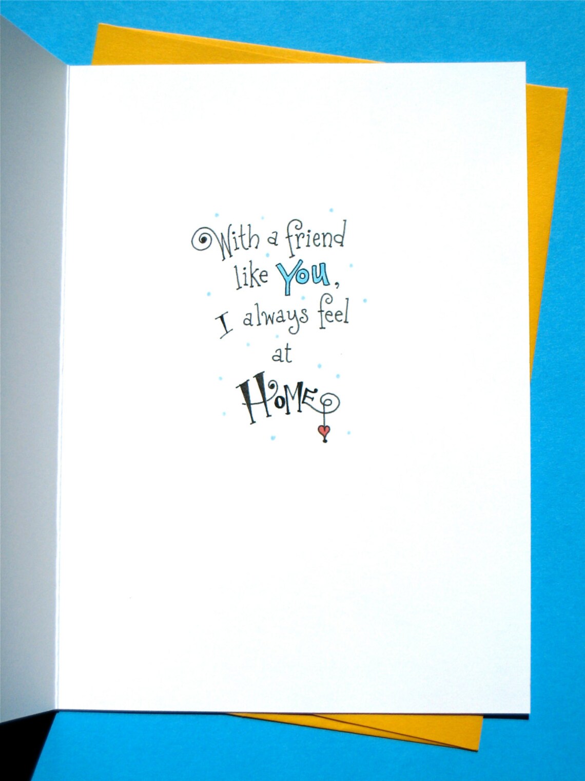 Best Friend Card Thank You Friend Card Hospitality Card - Etsy
