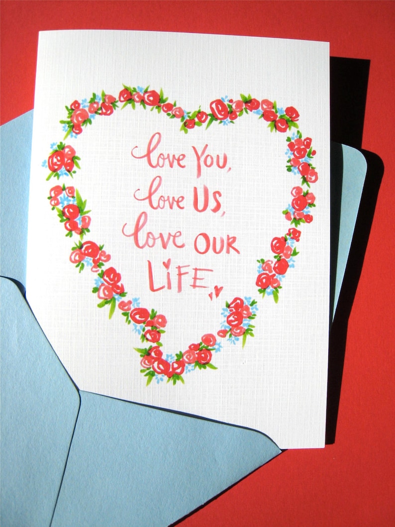 Romantic Anniversary Card Valentine Card I Love You Card | Etsy