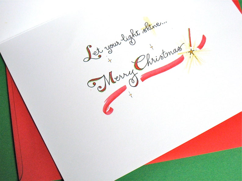 Christmas Candle Holiday Cards Christmas Quote Unique Christmas Cards Boxed Cards Set image 2