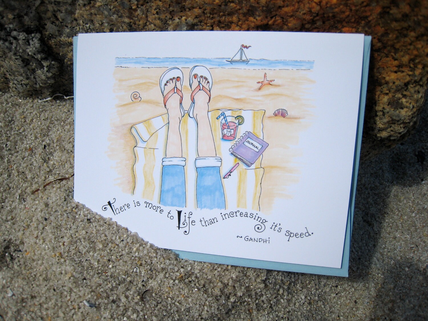 Beach Note Example Seashore Note Cards - Beach Cards - Gift Stationery - Boxed Note Card ...