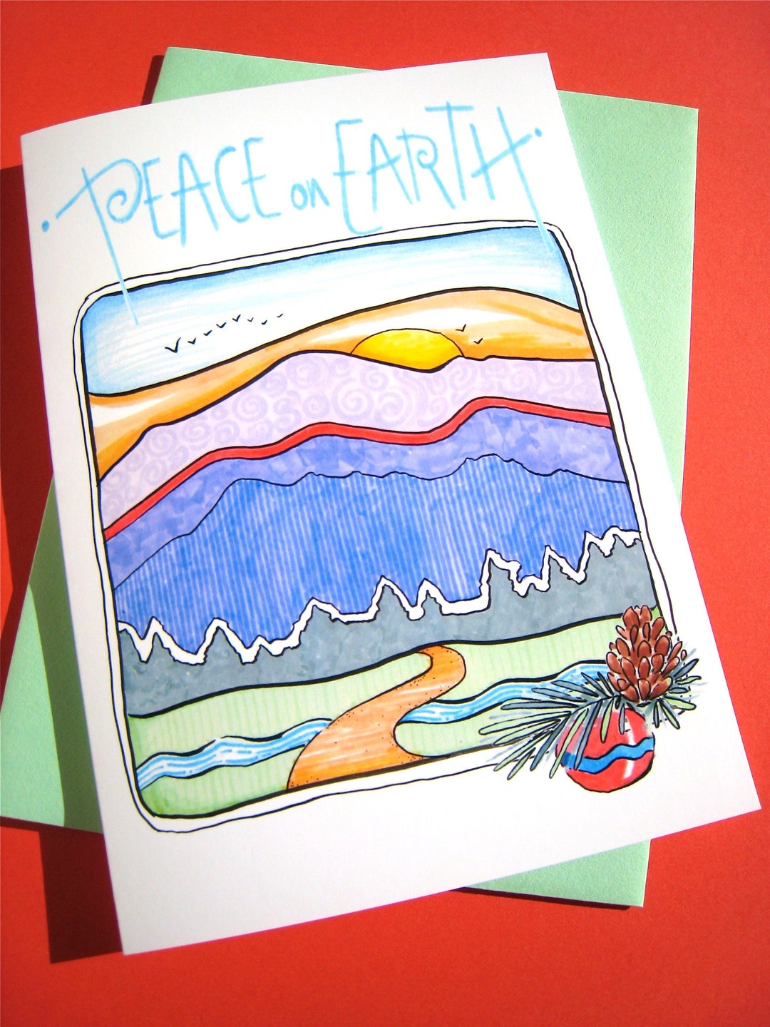 Peace on Earth Christmas Card Nature Christmas Card Woodland Christmas