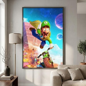 Super Mario Galaxy Movie Collage Wall Art | Trendy Gamer Poster | Nintendo Collage Print | Colorful Gaming Room Decor | Retro Gamer Gift image 2