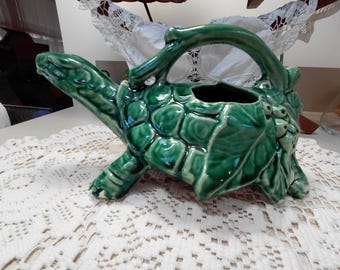 Vintage McCoy Green Turtle Plant Waterer