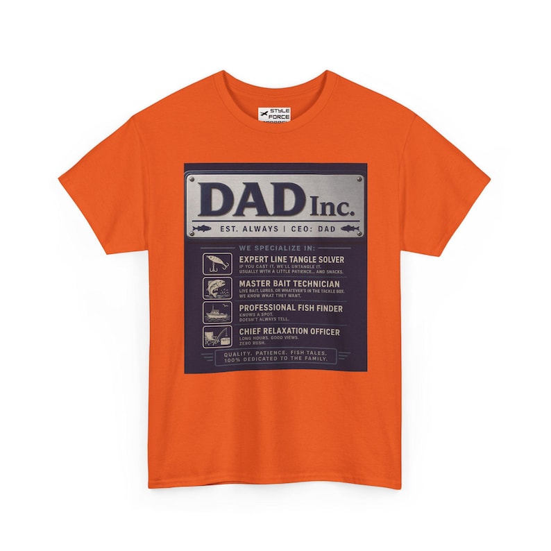 Dad Inc. Fishing Edition T-Shirt | Funny Fisherman Dad Tee image 3