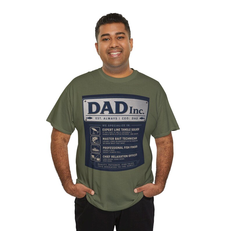 Dad Inc. Fishing Edition T-Shirt | Funny Fisherman Dad Tee image 10
