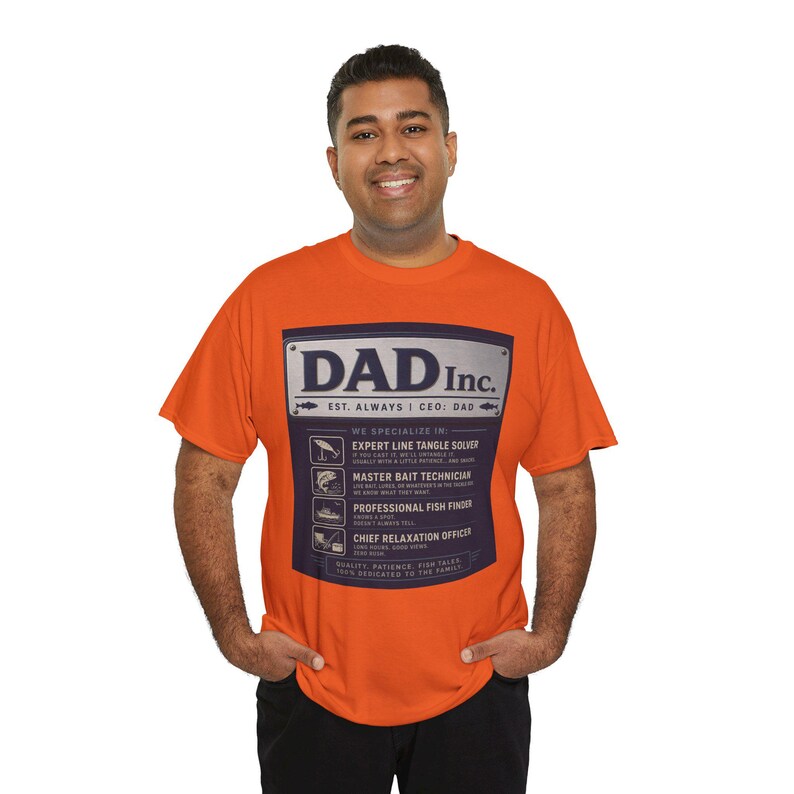 Dad Inc. Fishing Edition T-Shirt | Funny Fisherman Dad Tee image 8
