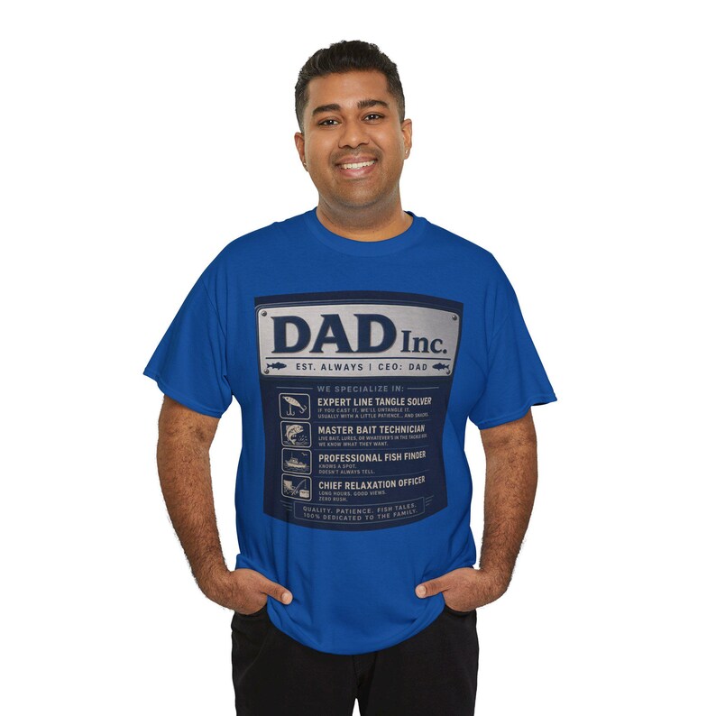 Dad Inc. Fishing Edition T-Shirt | Funny Fisherman Dad Tee image 12