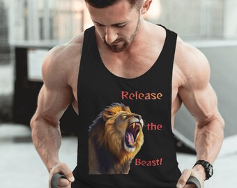 Release the Beast Tank Top  Roaring Lion Gym Workout Tank