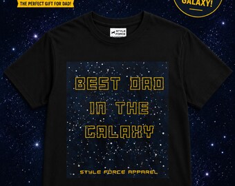 Best Dad in der Galaxie T-Shirt | Space Stars Typografie Tee
